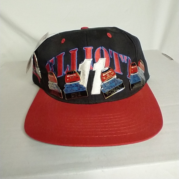 NOSNascar Bill Elliott Drivers Club #11 Budweiser Hat w/ 6 1988 Coors #9 pins.